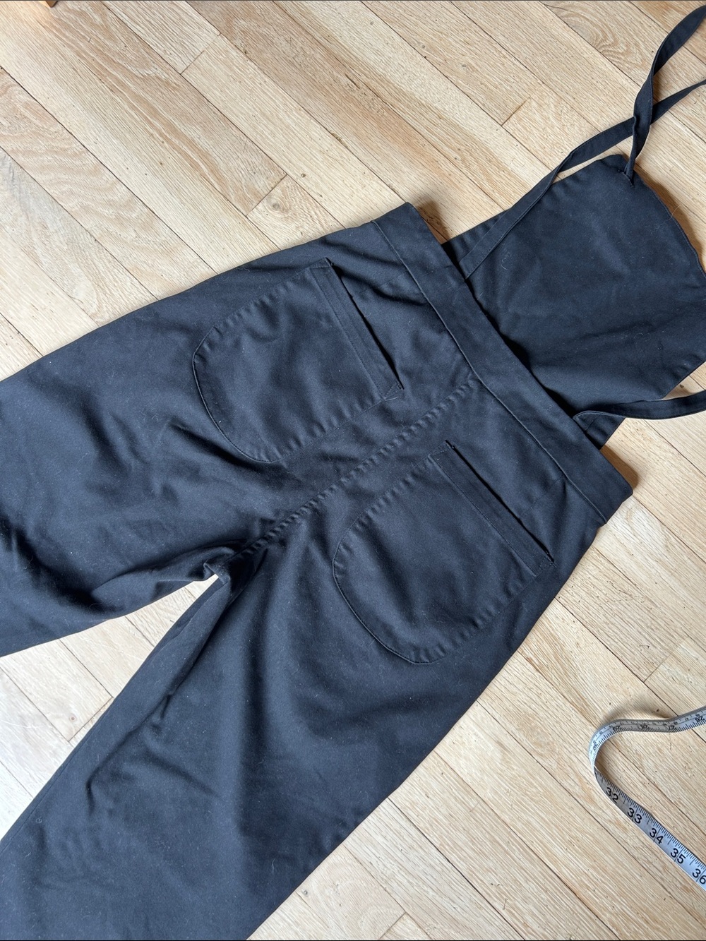 Loup Black Cotton Bib Jumpsuit Overalls - Picture 7 of 7